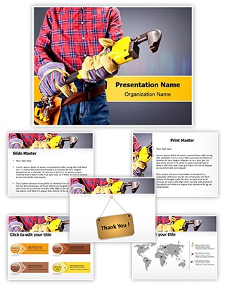 Plumber Wrench Editable PowerPoint Template