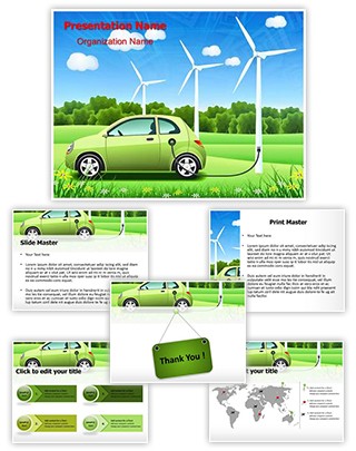 Hybrid Car Editable PowerPoint Template