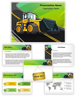 JCB Truck Editable PowerPoint Template