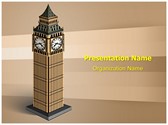 London Big Ben Tower Editable PowerPoint Template