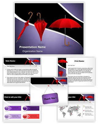 Fashion Umbrellas Editable PowerPoint Template