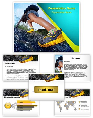 Hiking Shoes Editable PowerPoint Template