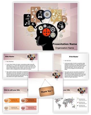 Education Cognitive Mental Processes Editable PowerPoint Template