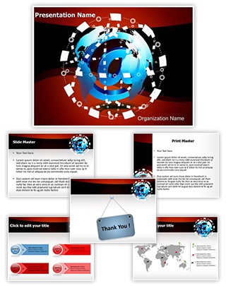 Email Marketing Communication Editable PowerPoint Template