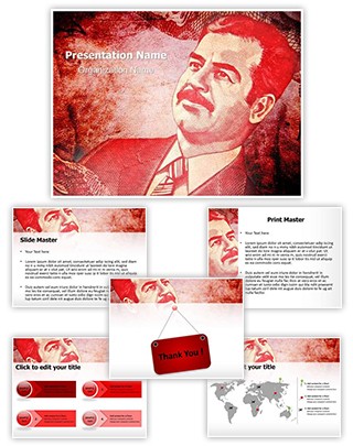 Saddam Hussain Editable PowerPoint Template