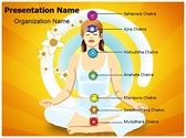 Yoga Lotus Position Seven Chakras Editable Template