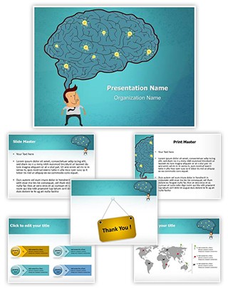 Businessman Brainstorming Editable PowerPoint Template