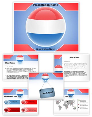 Netherlands Flag Icon Editable PowerPoint Template