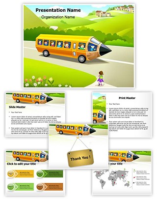 Children School Education Editable PowerPoint Template