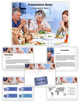 Family Meal Prayer Editable PowerPoint Template