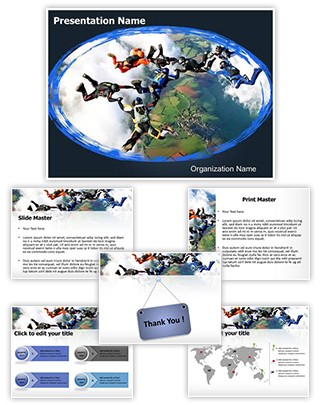 Skydivers Editable PowerPoint Template