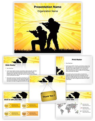 Military Soldiers War Editable PowerPoint Template