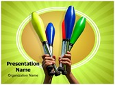 Juggling Clubs Editable PowerPoint Template