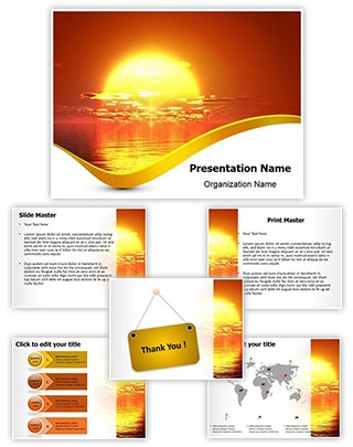 Sunrise River Editable PowerPoint Template