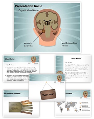 Acoustic Neuroma Vestibulocochlear Nerve Editable PowerPoint Template