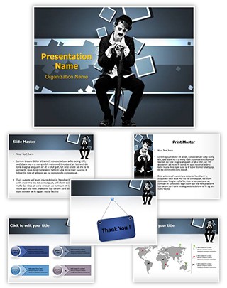 Charlie Chaplin Editable PowerPoint Template