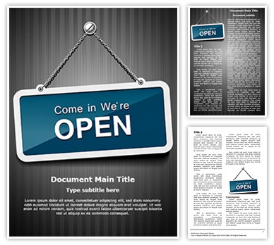 We Are Open Editable Word Template