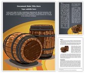 Winery Wine Barrel Editable PowerPoint Template