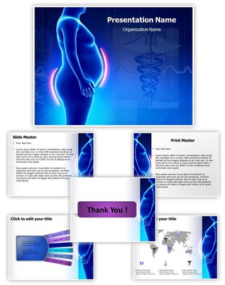 Over Weight Man Editable PowerPoint Template