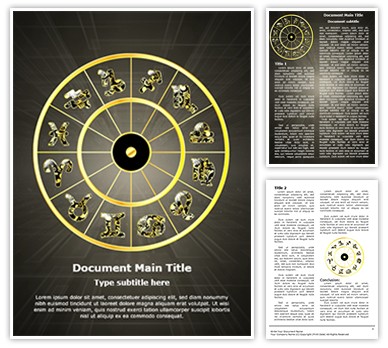 Zodiac Signs Editable Word Template