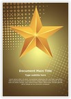 Celebration Gold Star Editable Template