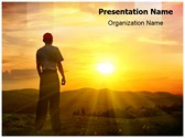 Watching Sunset Editable PowerPoint Template