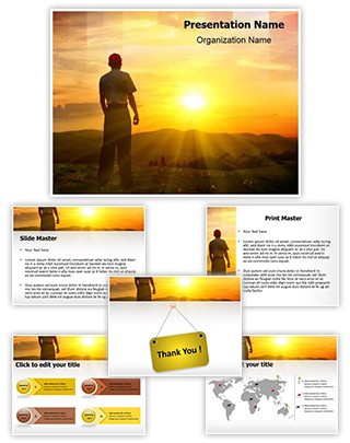 Watching Sunset Editable PowerPoint Template