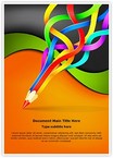 Colorful Pencil Art Editable Template