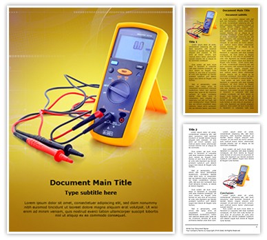 Electrical Testing Tool Editable Word Template