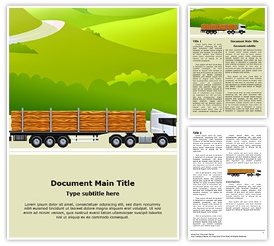 Commercial Logging Truck Editable Word Template