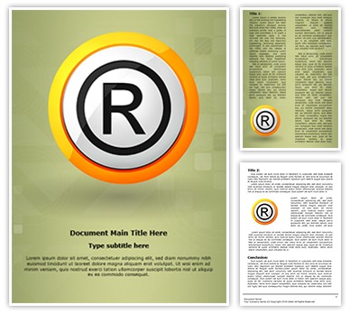 Copyright Registered Trademark Editable Word Template