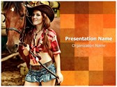 Cowgirl Editable PowerPoint Template