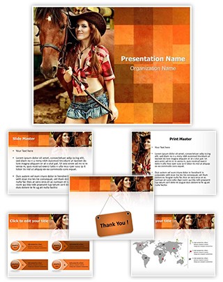 Cowgirl Editable PowerPoint Template