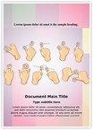 Hand Multitouch Gestures Editable Template