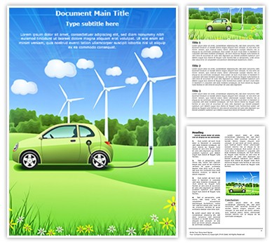 Hybrid Car Editable Word Template