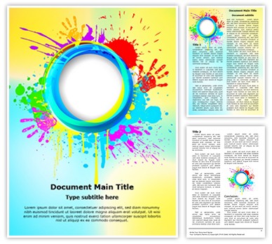 India Holi Festival Editable Word Template