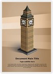 London Big Ben Tower Editable Template