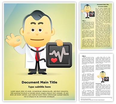 Medical Doctor Presenting Editable Word Template