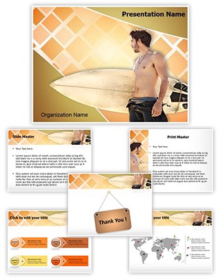 Surfer Leisure Sports Editable PowerPoint Template