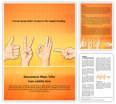 Multitouch Gestures Editable Word Template