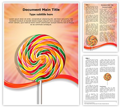 Spiral Lollipop Editable Word Template