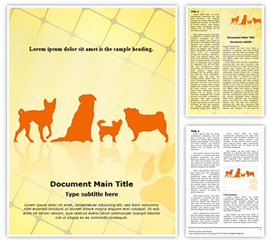 Pet Dog Breeds Editable Word Template