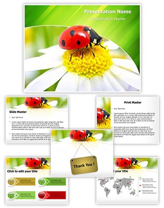 Ladybug Flower Editable PowerPoint Template
