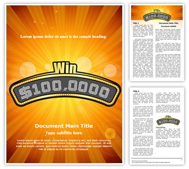 Rich Millionaire Editable Word Template