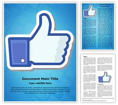 Social Media Like Symbol Editable Word Template