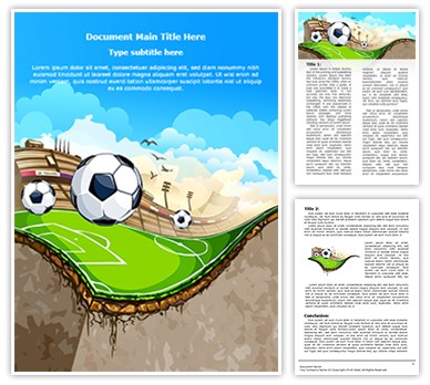 Sports Soccer Field Editable Word Template