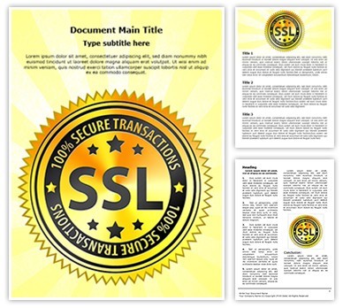 SSL Encryption Safety Editable Word Template