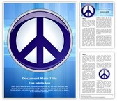 Symbol Peace And Love Editable PowerPoint Template