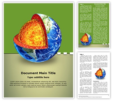 Earth Mantle Editable Word Template