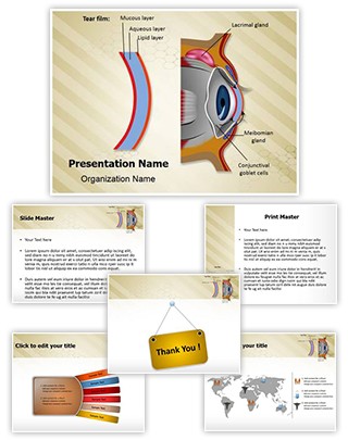 Cornea Tear Film Formation Editable PowerPoint Template